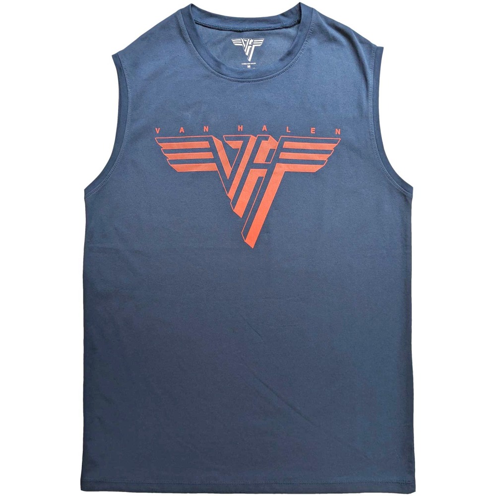 Van Halen - Classic Red Logo Tanktop - Blauw